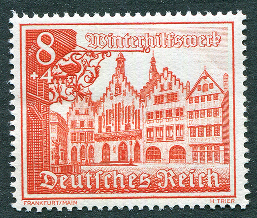 GERMANY Third Reich 1939 8pf+4pf orange-red SG722 MH FG Winter Relief Fund #B01