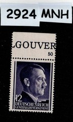 MNH stamp Adolf Hitler Sc N80 12GR 1941 WWII Germany Occupied Poland #2924
