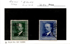 Germany, Postage Stamp, #B186-B187 Used, 1940 von Behring (AK)