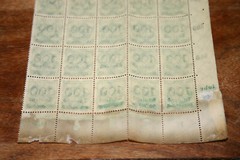 Rare ¼ Sheet of 25 Deutsches Reich (1923) 400 Mark 100 Tausend Overprint Stamps