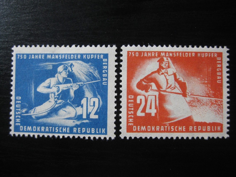 DDR EAST GERMANY Mi. #273-274 scarce mint stamp set! CV $4.80