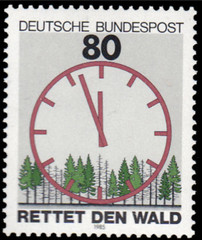 BRD FRG #Mi1253 MNH 1985 Save Forests & Clock [1445 YT1085 SG2101]