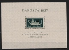 Danzig Germany Famous Castle Stamp Expo Souvenir Sheet 1937 MLH A-5
