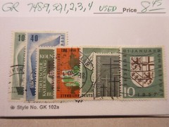 GERMANY Scott 748-749, 750, 751, 752, 753, 754 USED Cat $8.45