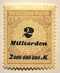 Germany VINTAGE 1923, 2 Million High Inflation MINT Single Stamp,
