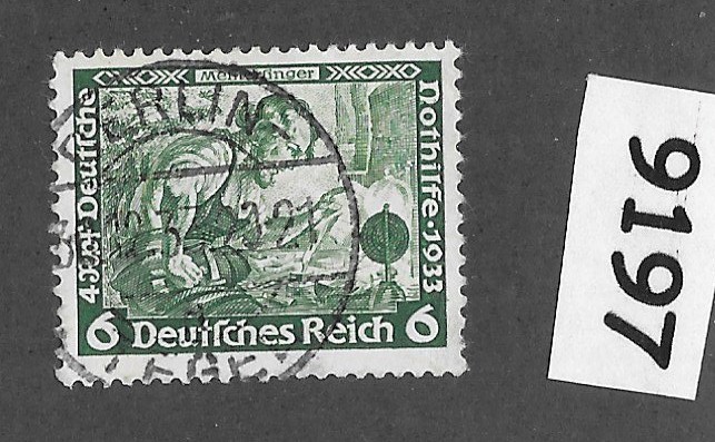 Stamp Sc# B52 Richard Wagner / Meistersinger / Third Reich era Germany #9197