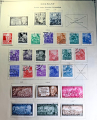 Germany Russian Occ 1953 Scott Catalog Range 135-185 25 Stamps Mx CXL MH
