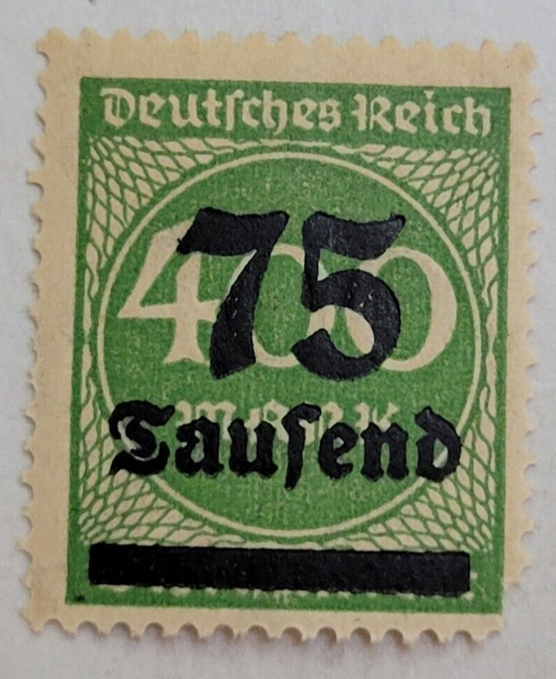GERMANY ~ Deutrches Reich ~ 75 Saufend/400 Mark ~ Cancelled/Posted ~ c.1923 ~01