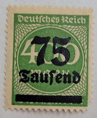 GERMANY ~ Deutrches Reich ~ 75 Saufend/400 Mark ~ Cancelled/Posted ~ c.1923 ~01
