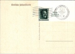 GERMANY 1937 POSTAL ILLUSTRATED STATIONERY FIELD POSTCARD SPECIAL PICT POSTMARK