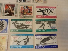 Lot of 22 East Germany Stamps 1968-1969, 1971, 1973 Art, Fossils, Sports, More