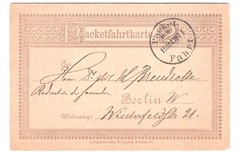 BERLIN GERMANY 1887 DECORATIVE CITY POST POSTAL STATIONERY CARD USED