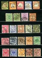 Germany #2/#51 1872-1900 Assorted Early Imperial Eagle Issues F-VF Used 24 Items