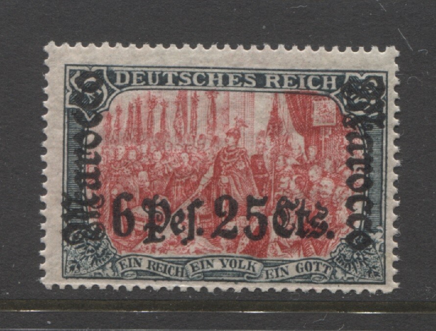 Germany 1906 offices in Morocco 6 Pts. 25 cts. issue mint**, $ 504.00