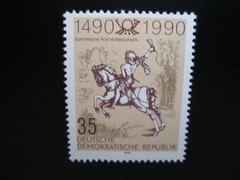Germany, DDR, Austria, Belgium-Young Post Rider-9 Stamps MNH, Very Fine