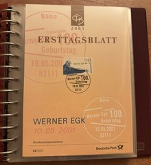 GERMANY FDS ETB 2001/24- 2001/49 27 FIRST DAY SHEETs W/ Binder Rare Set