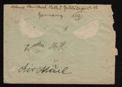 GERMANY (SOVIET ZONE) To US 1947 — Halle (Saale) 15.11.47 (2) 12pf and (2) 24pf
