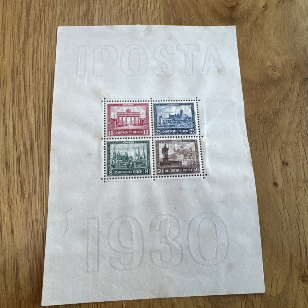 GERMANY 1930 IPOSTA Miniature Sheet SG