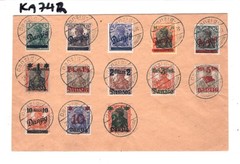 DANZIG (Poland )GERMANIA Surcharge Overprints Cover 1920 Germany {samwells}KA742