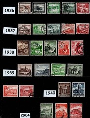 Stamp collection 1936-37-38-39-1940 Germany Winter relief Charity fund #2904
