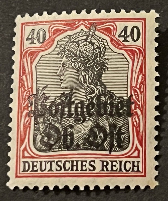 Travelstamps: Germany Overprint Stamps – 40pf Upper East Postal Area Mint MOGH