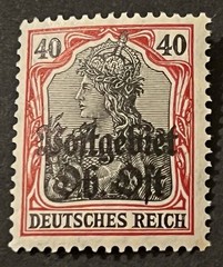 Travelstamps: Germany Overprint Stamps – 40pf Upper East Postal Area Mint MOGH