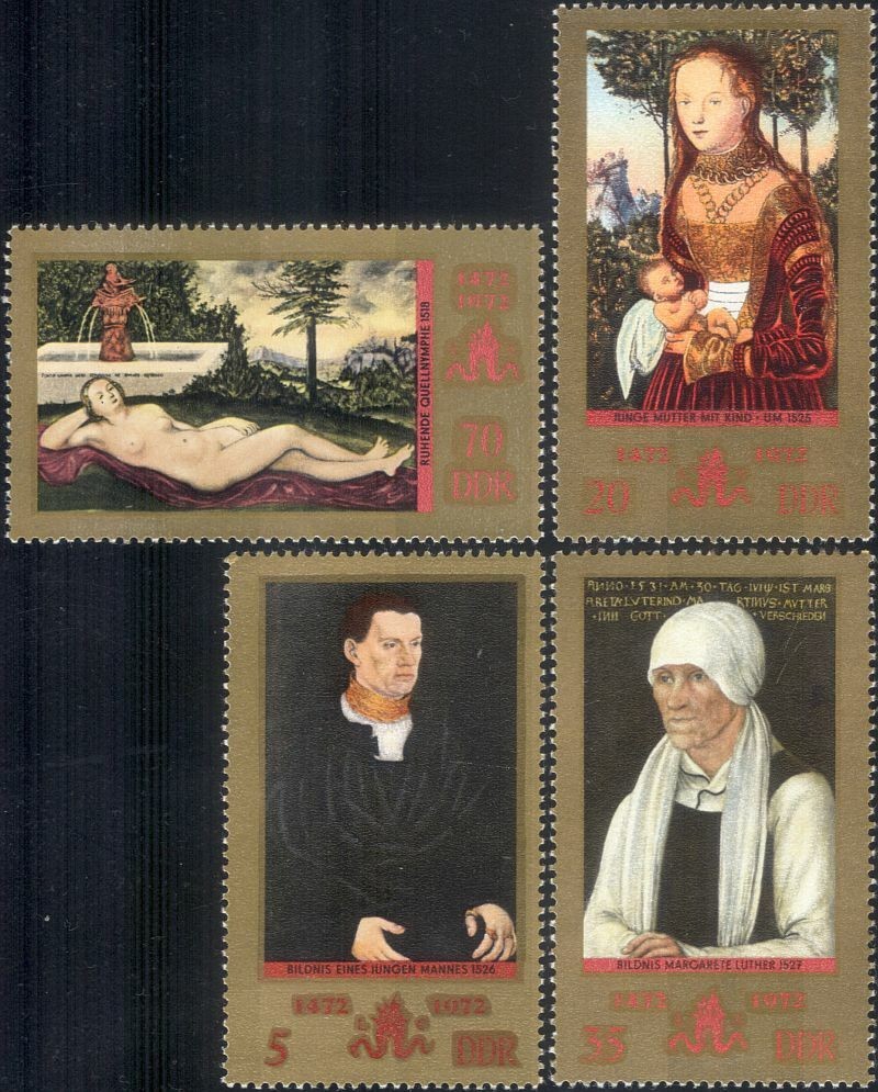 Germany East DDR 1972 Lucas Cranach the Elder set SG E1487-1490 MNH mint