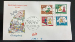 Germany 1965 FDC First Day Cover Wohlfahrtsmarken Fairy Tales Numbered 25463