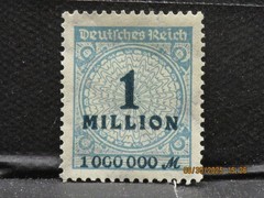 The listing is for:(1)1923 1 Million German Hyperinflation Stamp-LH-See Photos