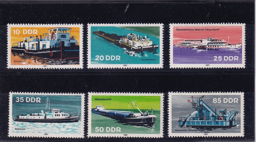 DDR MNH ** 2651-6 Scott 2221-6 Transport ships