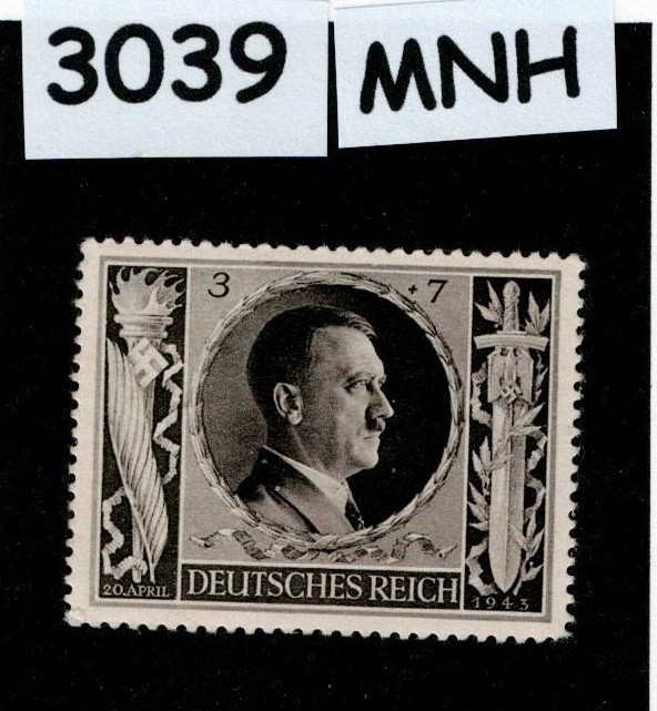 MNH stamp B231 Adolf Hitler 1943 Birthday / WWII Germany / Third Reich #3039