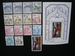 Germany 1977-Complete Year of 49 Stamps, 2 Souvenir Sheets CTO Very Fine