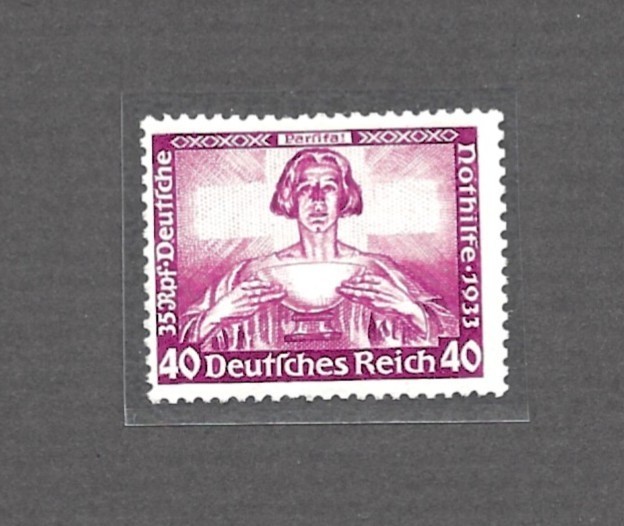 German Reich Stamp Mi 507, Wagner Opera Issue, 40 Pf, Mint Never Hinged