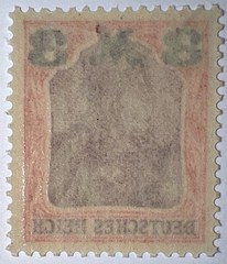 Travelstamps: 1920-1921 Germany Deutsches Reich 3 Mark on 3 Mark OVP STAMP MNH