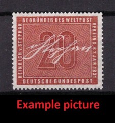 EB0227) GERMANY Mi 227, SC 738 MNH **, Original Gum, 1956 Heinrich von Stephan