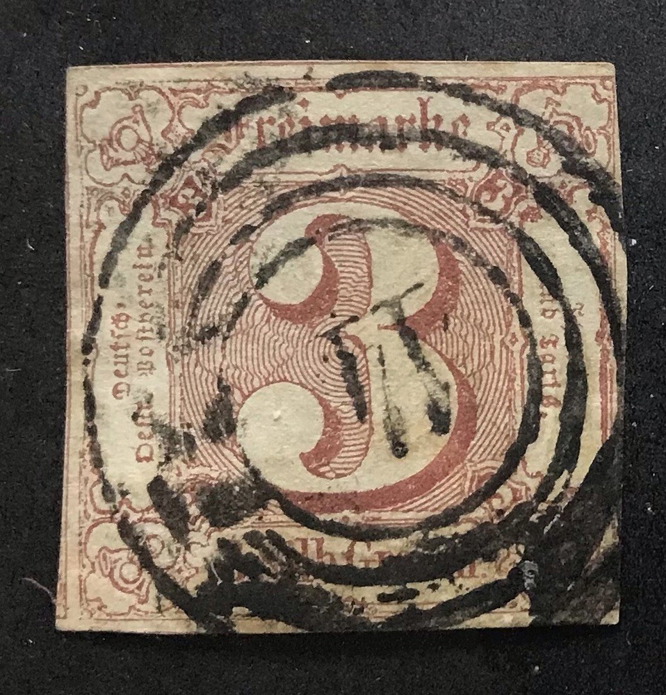 Germany Northern District Stamp – Scott #12/A1 3sgr Canc/H 1860 Scott $140.00