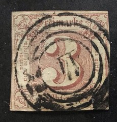 Germany Northern District Stamp – Scott #12/A1 3sgr Canc/H 1860 Scott $140.00