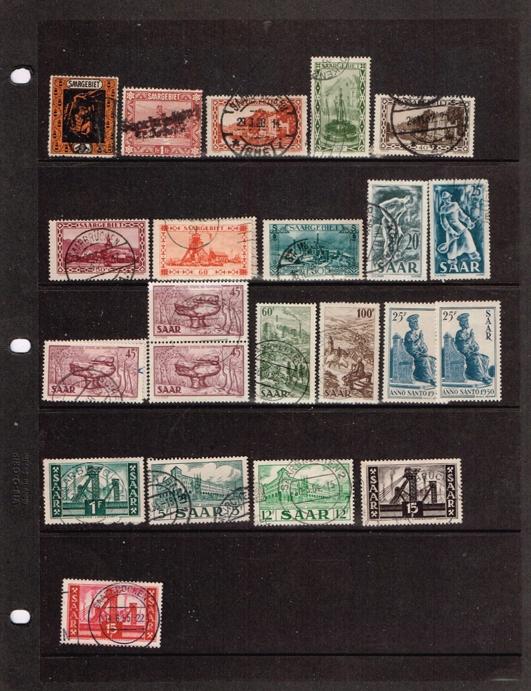 Saar Stamps including Better VF Used/Mint