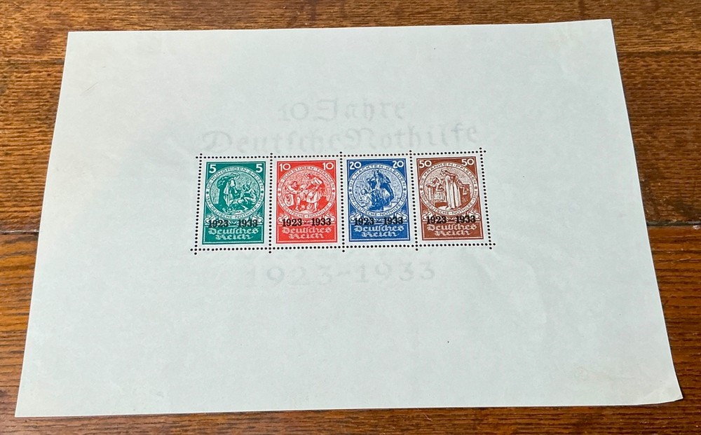 1933 Germany B43 Souvenir Sheet 10th Anniv Welfare Fund MNH Wagner Opera
