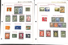 Germany Stamp Collection in 60 Page Album, 1954 to 1979 Postally Used