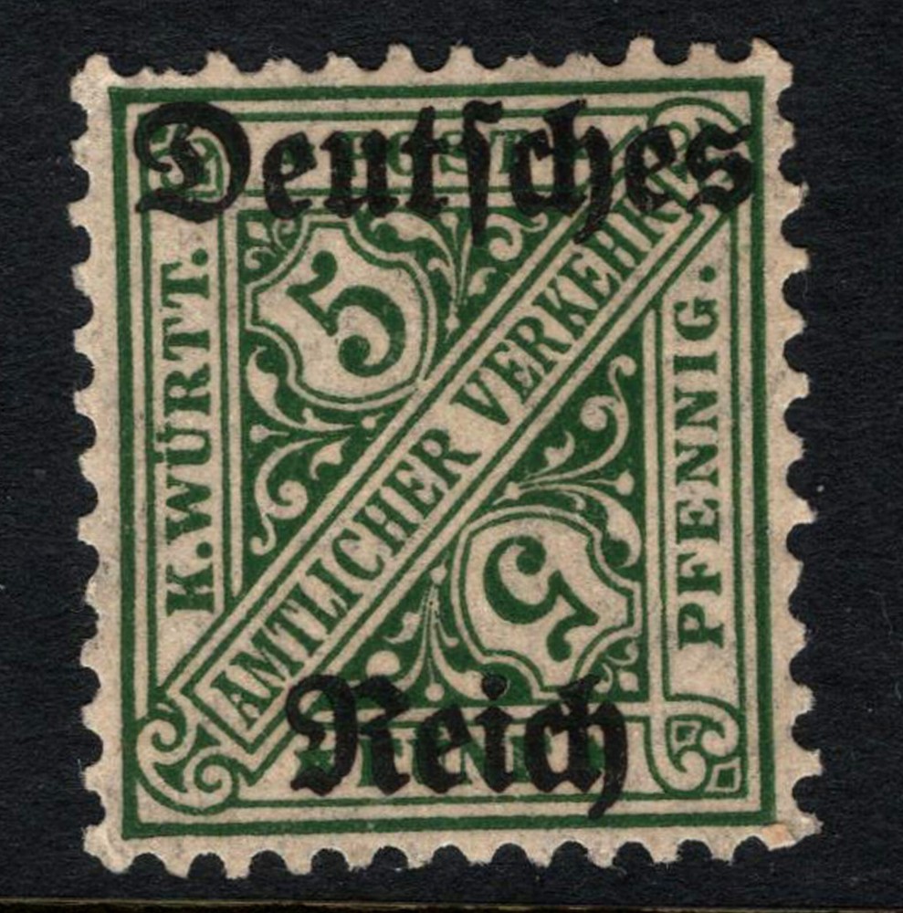 OPC 1920 Wurttemberg 5pf Official Sc#O176 MNH 46879