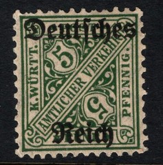 OPC 1920 Wurttemberg 5pf Official Sc#O176 MNH 46879