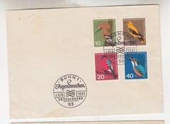 GERMANY,WEST, 1963 Child Welfare, Birds set of 4, First day cover.