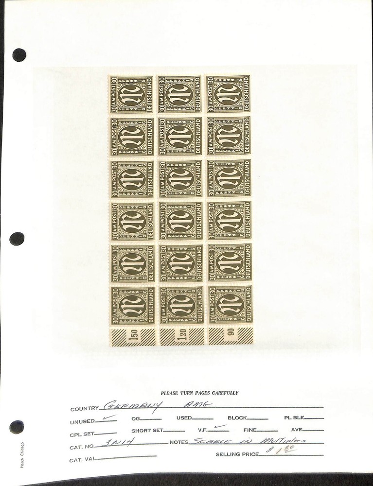 Germany Allied Military Government WWII, 1945 #3N14 MNH Block (B107)