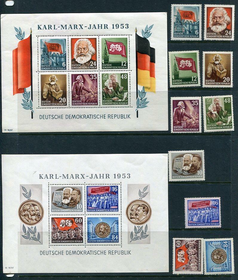 Germany 1953 2Souvenir Sheet Mi Block 8-9A/344-3 Sc 137-6/144a/146a CV$226g1851b