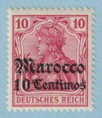 GERMANY OFFICES ABROAD – MOROCCO 35 MINT LIGHTLY HINGED * EXTRA FINE! – HAN