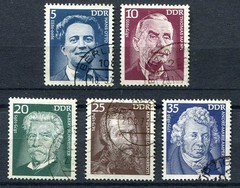Germany – DDR : Famous men set from 1975 – used