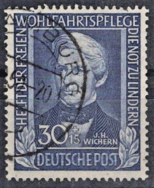 Germany 1949 J. H. Wichern Religious Figure Semi-Postal B313 Used ZAYIX