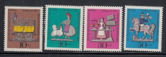 WEST BERLIN Tin Toys MNH set