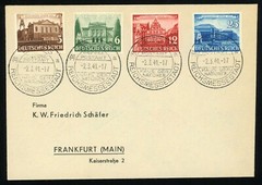 Leipzig Fair Grounds Press Post Office House of Nations 1941 Germany Mi# 764-767